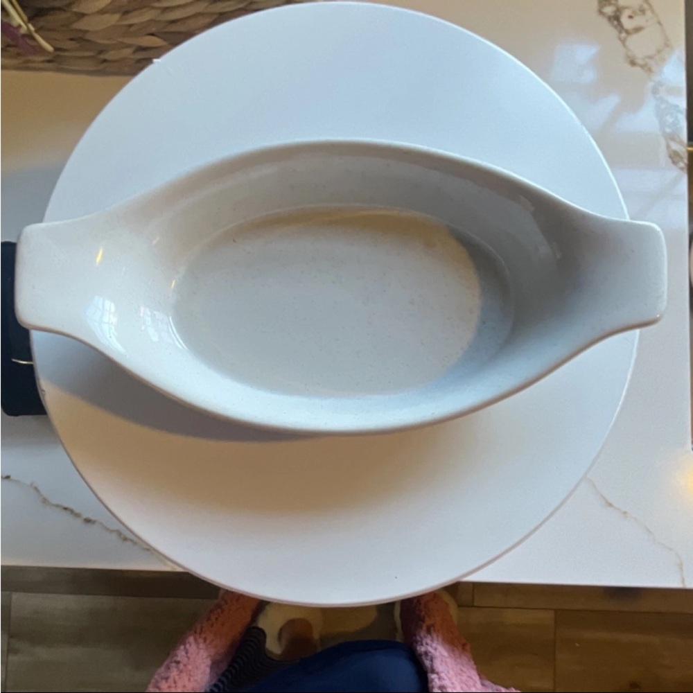 Classic White Ceramic Serving Bowl